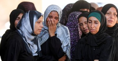 Mourners participate in the funeral of Palestinians killed in an Israeli strike carried out late on Saturday, in Gaza City, Palestine, July 19, 2026. (Reuters Photo)