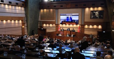 A meeting of the Istanbul Metropolitan Municipality's assembly, Istanbul, Türkiye, July 17, 2026. (AA Photo)