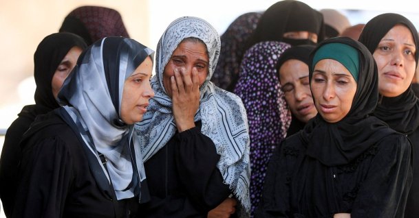 Mourners participate in the funeral of Palestinians killed in an Israeli strike carried out late on Saturday, in Gaza City, Palestine, July 19, 2026. (Reuters Photo)