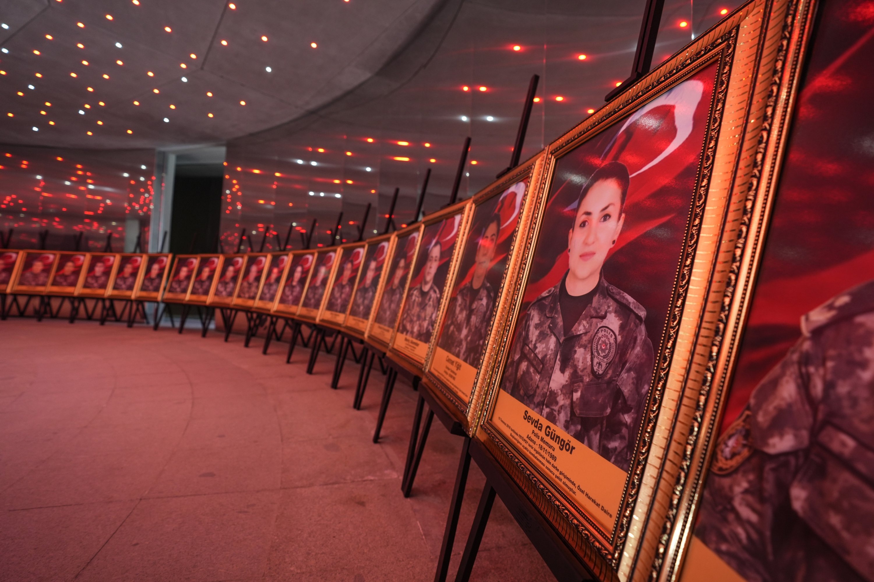 The July 15 Martyrs’ Monument, built at the exact spot where a bomb struck the General Directorate of Security’s Special Operations Directorate compound, honors the sacrifice of 51 heroic police officers, Ankara, Türkiye, July 2. (AA Photo)
