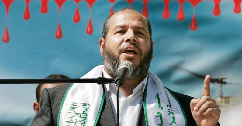 Senior Hamas leader Khalil al-Hayya speaks during an anti-Israel rally organized by the Hamas movement in Gaza, Palestine, March 4, 2008. (Reuters Photo)