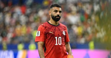 Egypt's Mohamed Salah reacts at half-time during the 2026 World Cup round of 32 football match against Australia at the Dallas Stadium, Arlington, U.S., July 3, 2026. (AFP Photo)