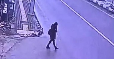 A CCTV image captures Gülistan Doku in one of the last known sightings before she disappeared, Tunceli, Türkiye, Jan. 5, 2020. (DHA Photo)