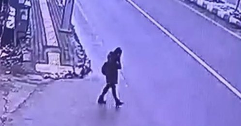 A CCTV image captures Gülistan Doku in one of the last known sightings before she disappeared, Tunceli, Türkiye, Jan. 5, 2020. (DHA Photo)