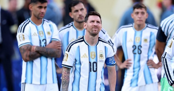 Argentina's Lionel Messi looks dejected after losing the FIFA World Cup 2026 Final match to Spain at New York New Jersey Stadium, East Rutherford, U.S., July 19, 2026. (AFP Photo)
