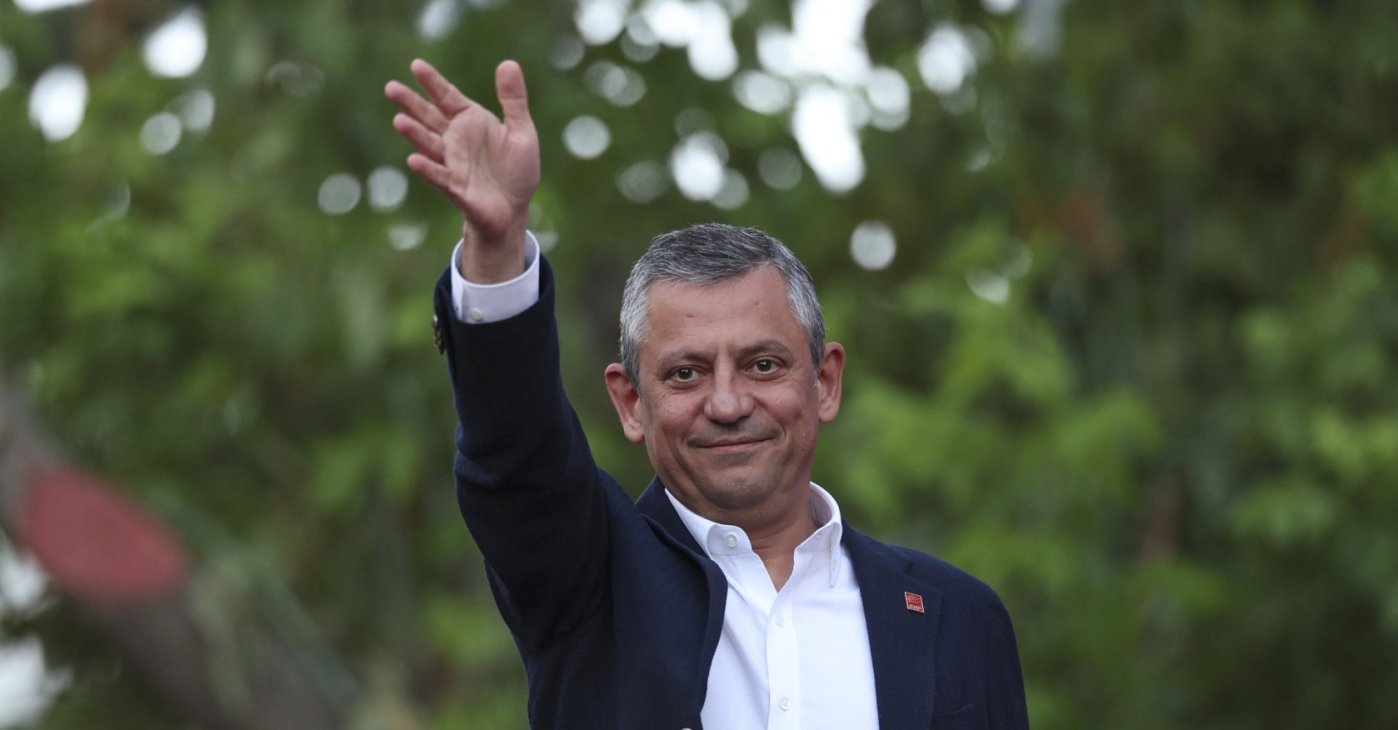Former CHP Chair Özgür Özel gestures during an event, Ankara, Türkiye, July 26, 2025. (AA Photo)