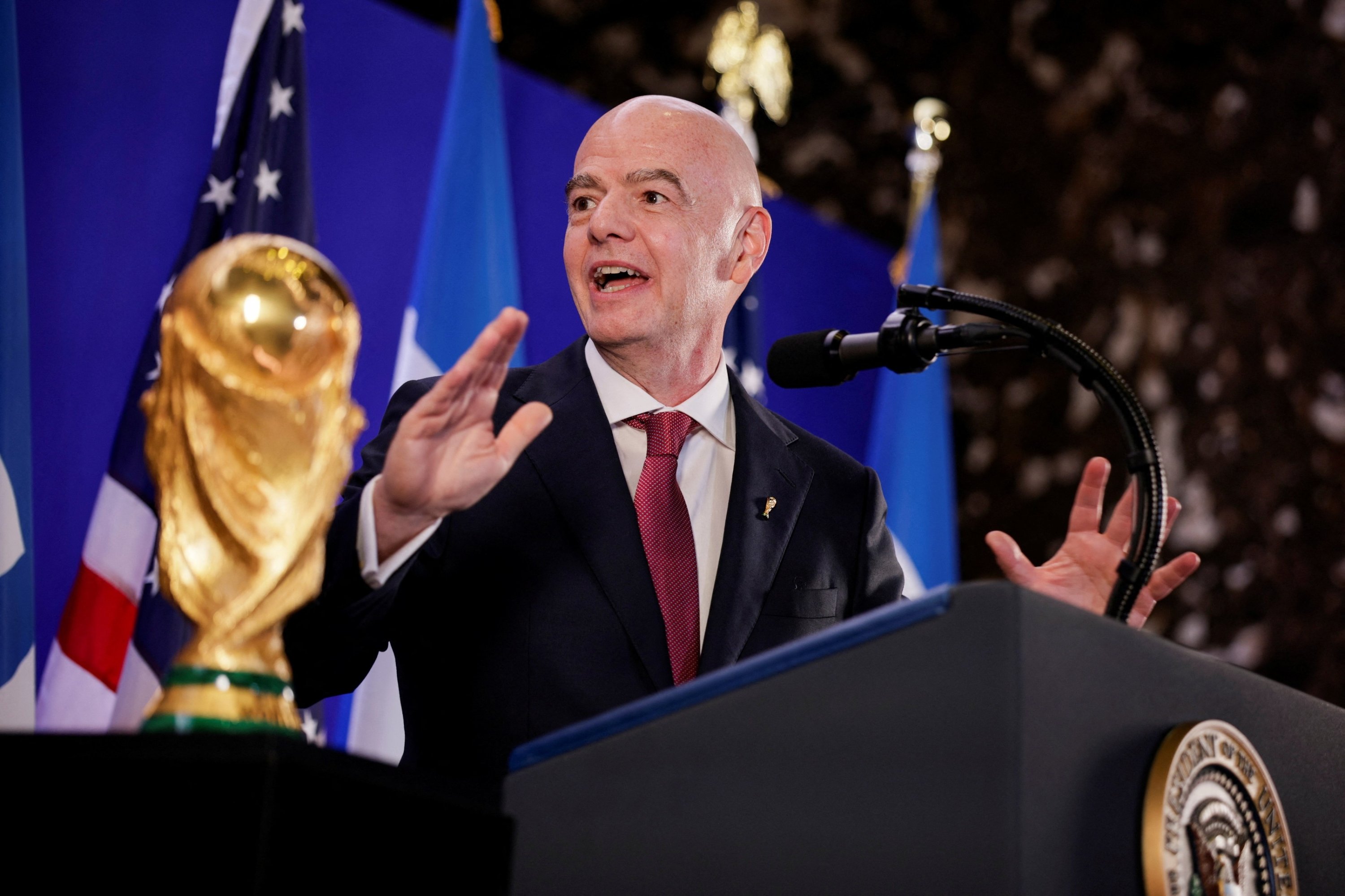 Infantino under fire amid post-World Cup backlash, Tebas urges ouster