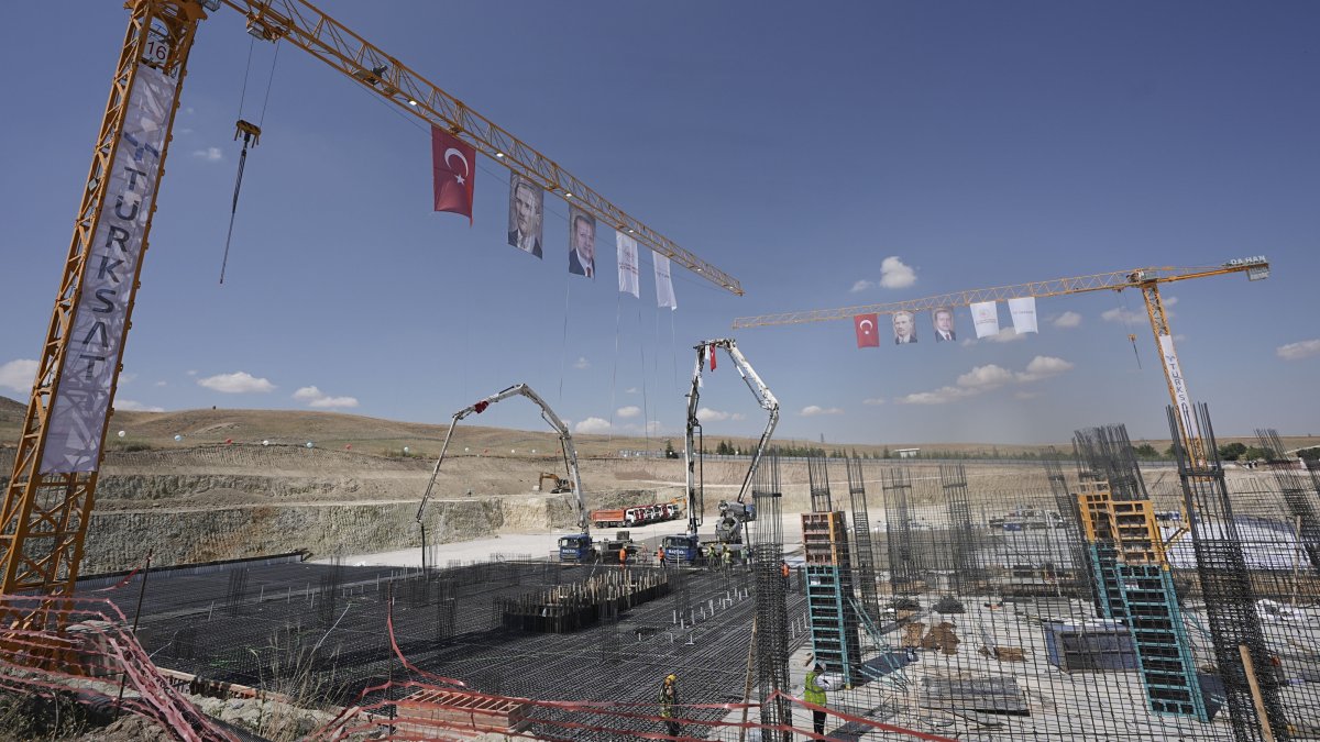 The construction site of the Türksat Gölbaşı Data Center, Ankara, Türkiye, July 22, 2026. (AA Photo)