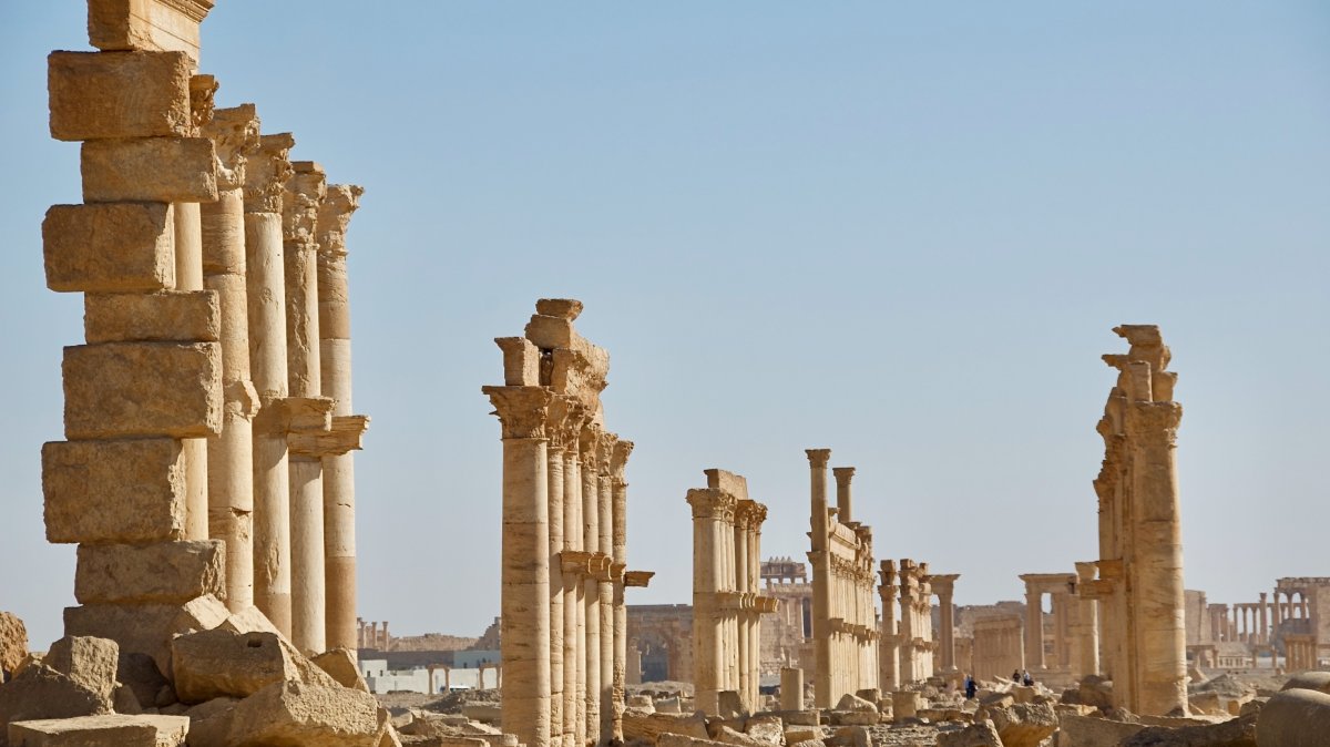 A view of Palmyra, a UNESCO World Heritage Site in central Syria, with the Damascus Gate seen in the background in 2007. (Shutterstock Photo)