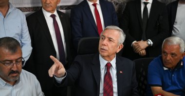 Ankara Mayor Mansur Yavaş speaks at an event, Ankara, Türkiye, June 26, 2026. (AA Photo)