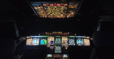 The interior of a flight simulator produced by Havelsan. (Courtesy of Havelsan)