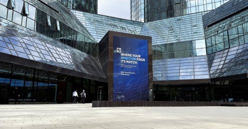 The Deutsche Bank headquarters tower, Frankfurt, Germany, July 22, 2026. (Reuters Photo)