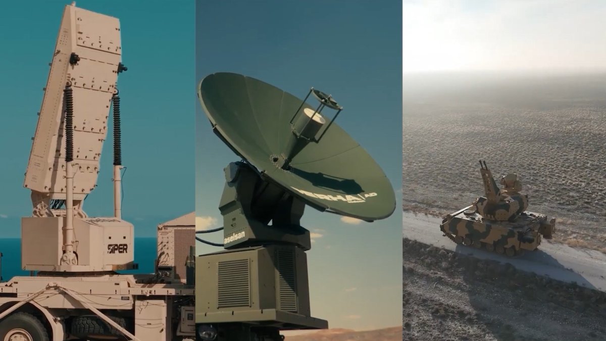 A collage showcases different platforms and systems developed by Türkiye’s defense industry, Ankara, Türkiye. (DHA Photo)
