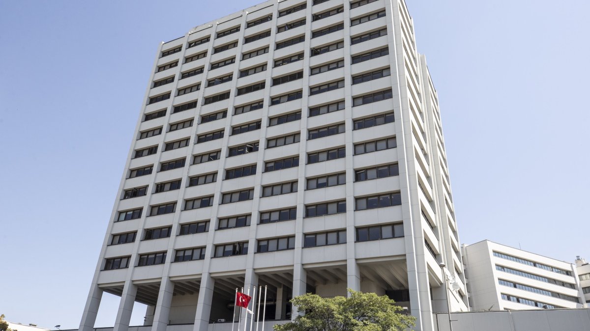 The headquarters of the Central Bank of the Republic of Türkiye, Ankara, Türkiye, July 28, 2022. (AA Photo)