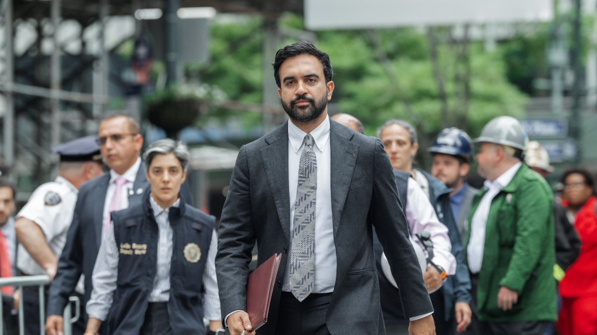 New York Mayor Zohran Mamdani (C) arrives in Midtown Manhattan in New York, New York, U.S., July 7, 2026. (EPA Photo)