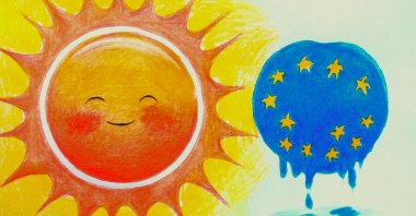 "Europe prepared extensively for cold winters, yet far less attention was paid to the risks of increasingly hotter summers." (Illustration by Erhan Yalvaç)