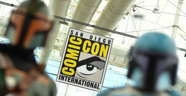 Mandalorian cosplayers walk through the convention center during San Diego Comic-Con International in San Diego, California, U.S., July 22, 2026. (AFP Photo)