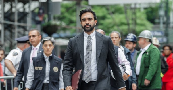 New York Mayor Zohran Mamdani (C) arrives in Midtown Manhattan in New York, New York, U.S., July 7, 2026. (EPA Photo)