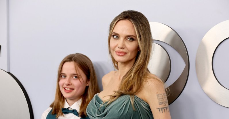 Vivienne Jolie-Pitt (L) and Angelina Jolie attend the 77th Annual Tony Awards at David H. Koch Theater at Lincoln Center, New York City, U.S., June 16, 2024. (Getty Images Photo)