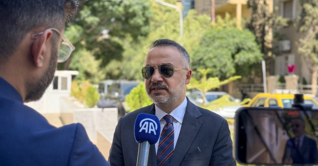 Nuh Yılmaz, Türkiye’s ambassador to Damascus, speaks to Anadolu Agency, July 23, 2026. (AA Photo)