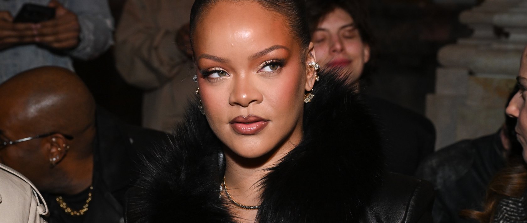 Rihanna attends at the AWGE fashion show as part of RTW Fall 2026 in New York, U.S., Feb. 13, 2026. (Getty Images Photo)