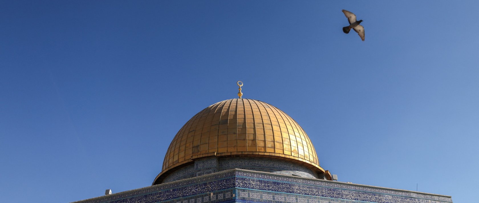 A bird flies above the Dome of the Rock on the Al-Aqsa compound, known to Jews as the Temple Mount, in Jerusalem's Old City, June 23, 2026. (Reuters Photo)