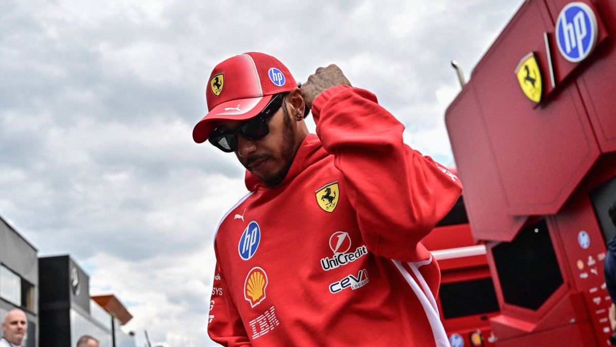 Ferrari's Lewis Hamilton ahead of the Hungarian Grand Prix press conference at the Hungaroring Circuit, Budapest, Hungary, July 23, 2026. (Reuters Photo)