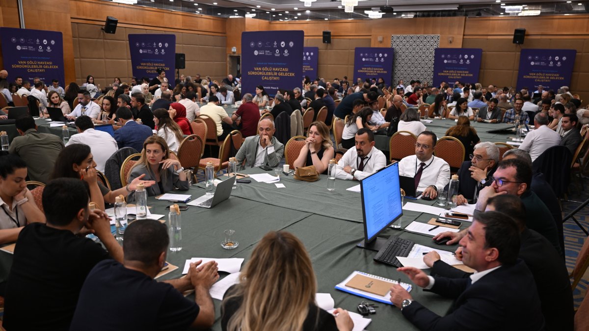 Participants take part in discussions during the Lake Van Basin Sustainable Future Workshop in Van, Türkiye, July 21, 2026. (AA Photo) 