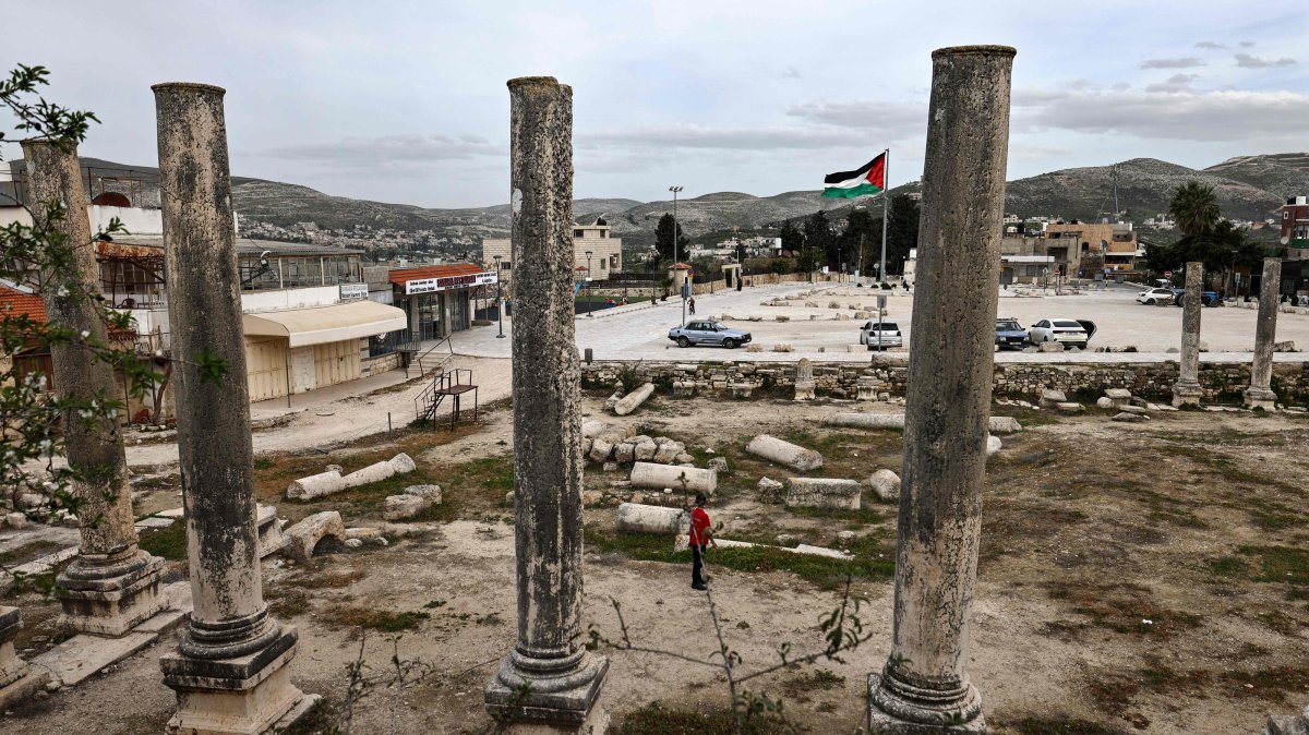 This archaeological site of Sebastia, west of the Israeli-occupied West Bank city of Nablus, Palestine, Feb. 12, 2026. (AFP Photo)