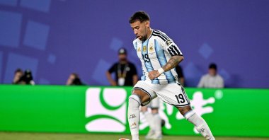 Argentina's Nicolas Otamendi in action during the 2026 FIFA World Cup quarterfinals match against Switzerland, Kansas City, U.S., July 11, 2026. (EPA Photo)