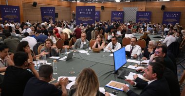 Participants take part in discussions during the Lake Van Basin Sustainable Future Workshop in Van, Türkiye, July 21, 2026. (AA Photo) 
