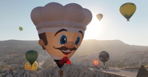 Hot air balloons float above Cappadocia, Nevşehir, Türkiye, Aug. 7, 2026. (AA Photo)