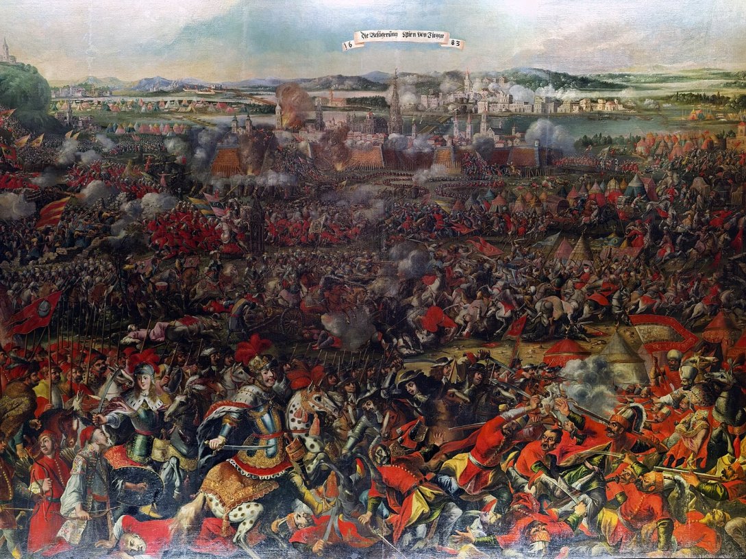 An anonymous painting depicting the Battle of Vienna, Sept. 12, 1683. Museum of Military History, Vienna, Austria. (Wikipedia)