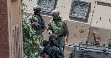 Members of the Israeli forces take part in a raid in Tal, near Nablus, West Bank, Palestine, July 25, 2026. (Reuters Photo)