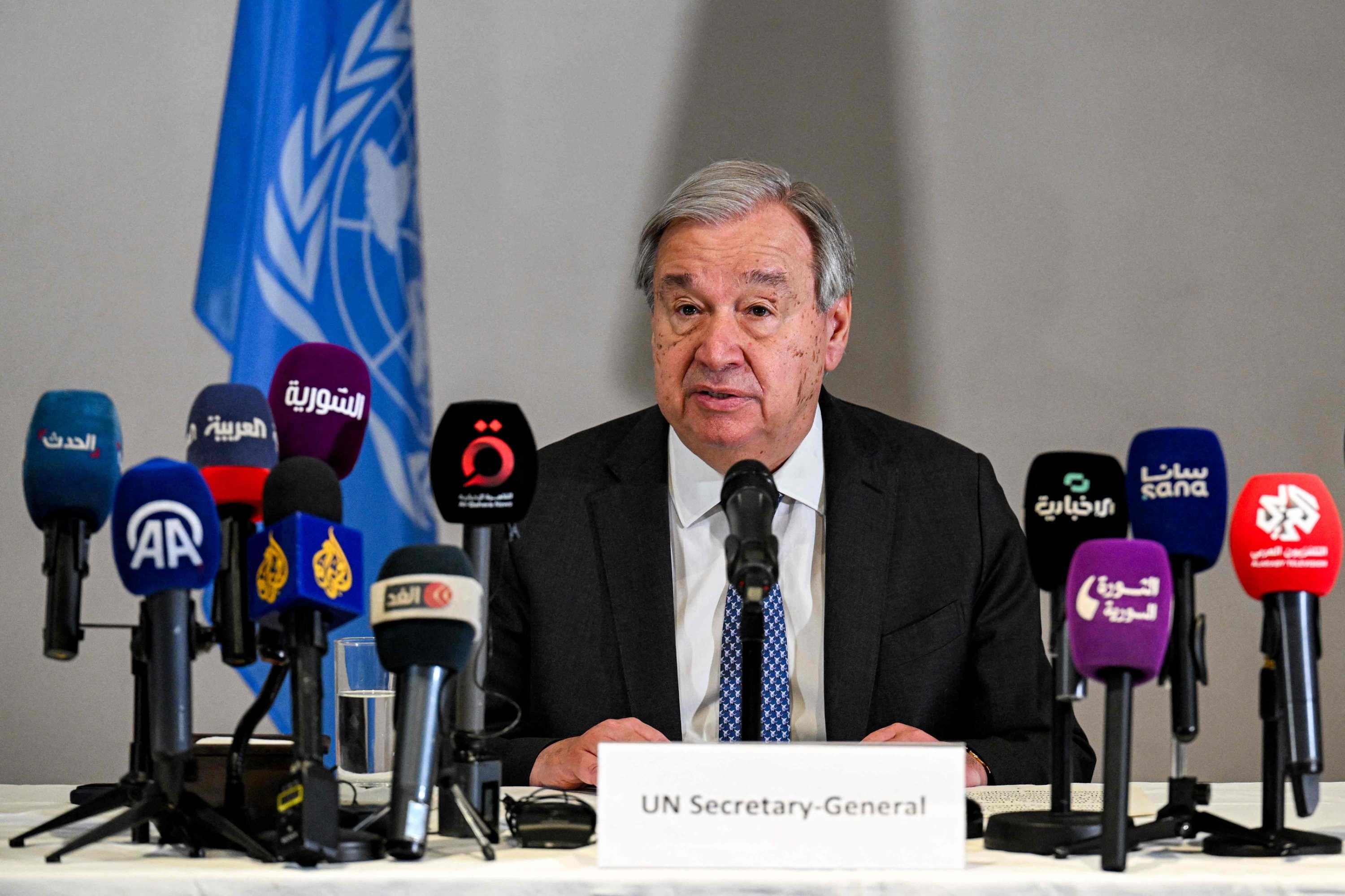 UN chief calls for removal of all Syria sanctions during visit