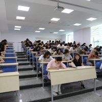 Students walk on the Alanya Alaaddin Keykubat University (ALKÜ) campus in Alanya, Antalya, Türkiye, July 22, 2026. (IHA Photo) 