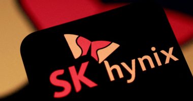 The SK Hynix logo is seen in this illustration taken on June 11, 2026. (Reuters Photo)