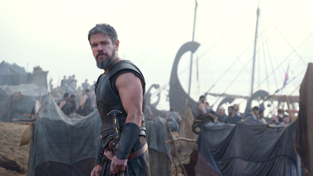 This image released by Universal Pictures shows Matt Damon as Odysseus in a scene from "The Odyssey."  (AP Photo)