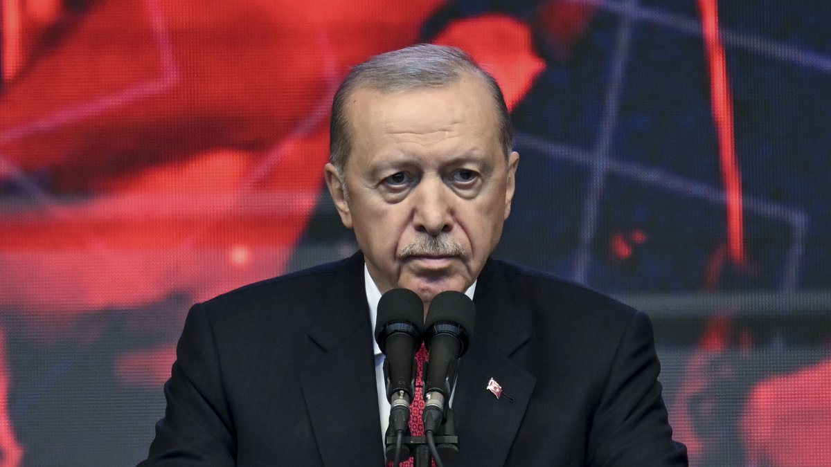 President Recep Tayyip Erdoğan speaks at a commemoration ceremony marking the 10th anniversary of the people's victory against the military coup attempt, in Ankara, July 15, 2026. (AA File Photo)