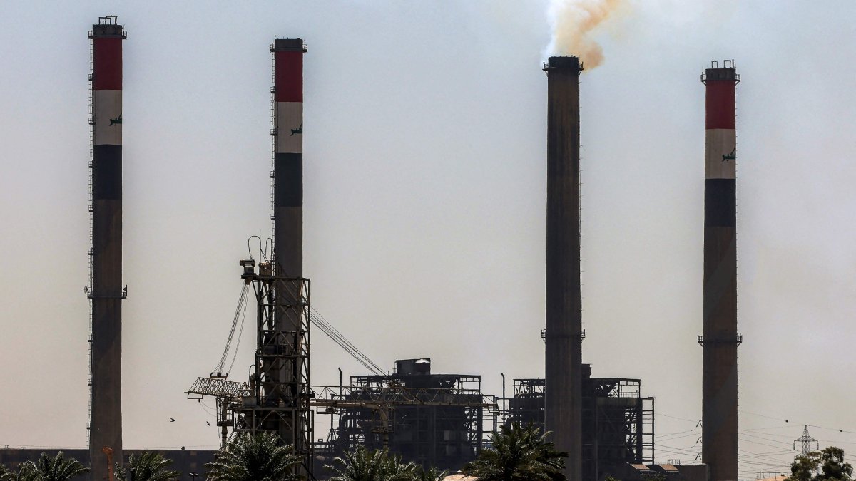 The Dora (Daura) Thermal Power Station in the Dora district of southern Baghdad, July 27, 2026. (AFP Photo)