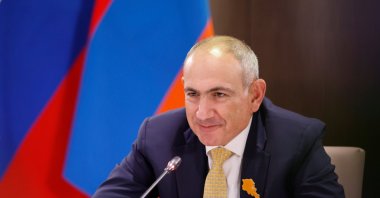 Armenian Prime Minister Nikol Pashinyan speaks during the plenary session "Industrial Manufacturing 360" of the Innoprom International Industrial Trade Fair in Yekaterinburg, Russia, July 6, 2026. (EPA File Photo)