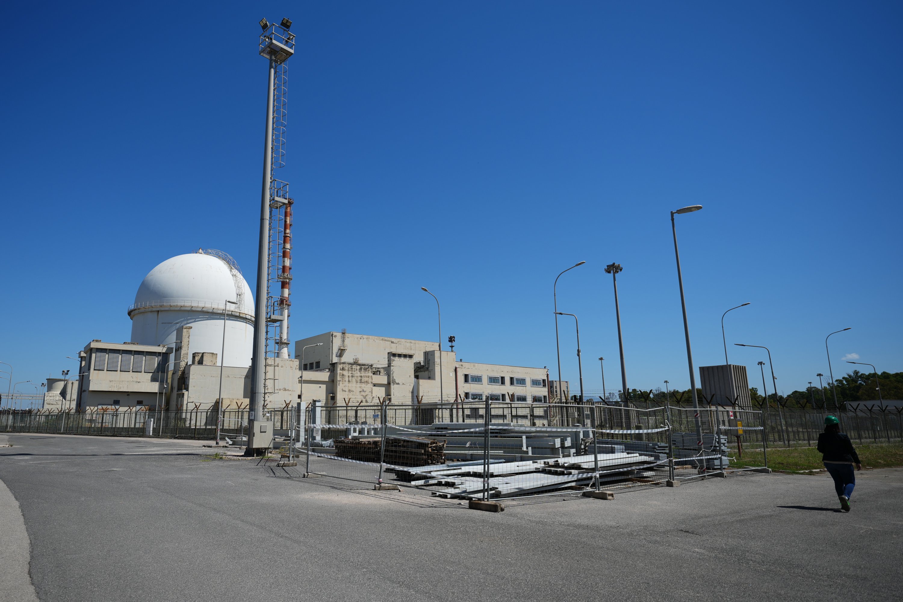 A view of a small reactor of the former nuclear power plant of Latina, Italy, June 18, 2026. (AP Photo)