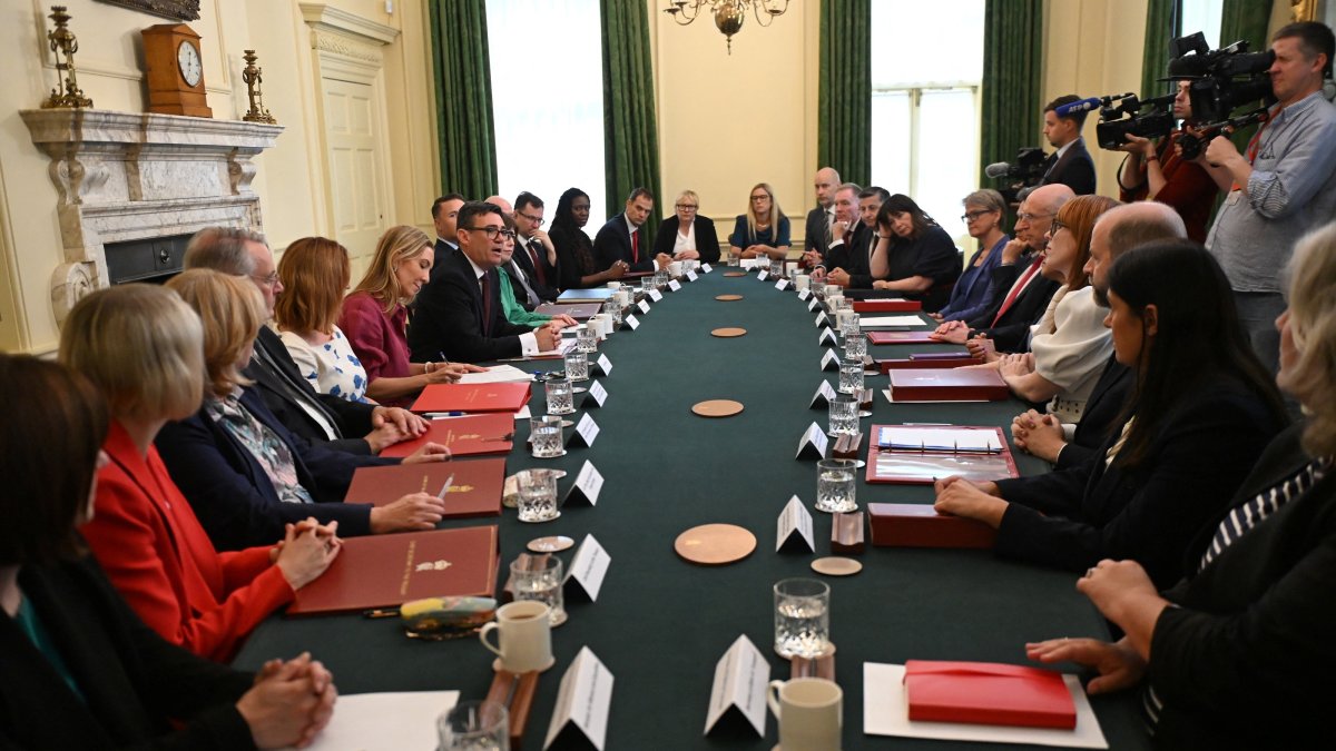 British Prime Minister Andy Burnham holds his first Cabinet meeting, London, Britain, July 21, 2026. (Reuters Photo)