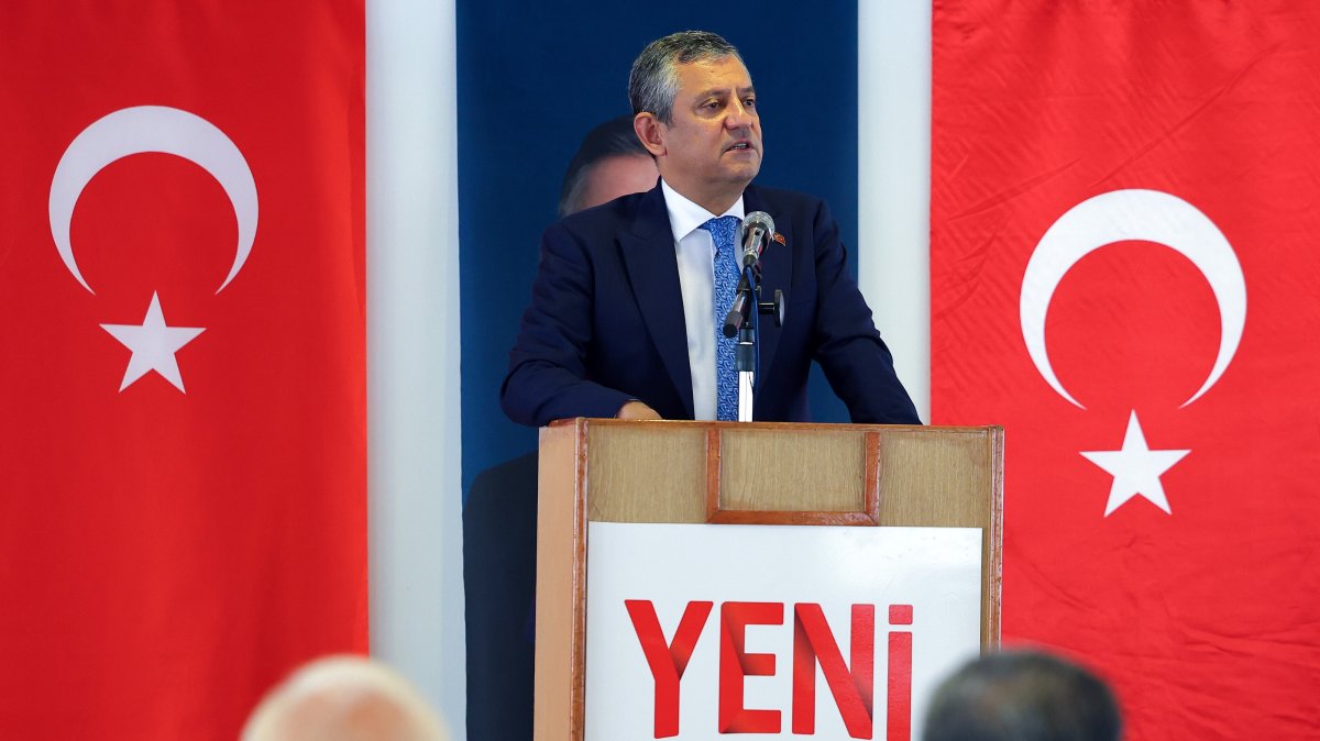 Özgür Özel, leader of the New Party, delivers a speech at the first meeting of the New Party’s Founding Council, Istanbul, Türkiye, July 24, 2026. (AA Photo)