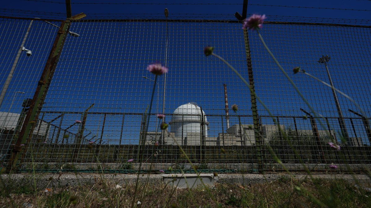 A view of a small reactor of the former nuclear power plant of Latina, Italy, June 18, 2026. (AP Photo)