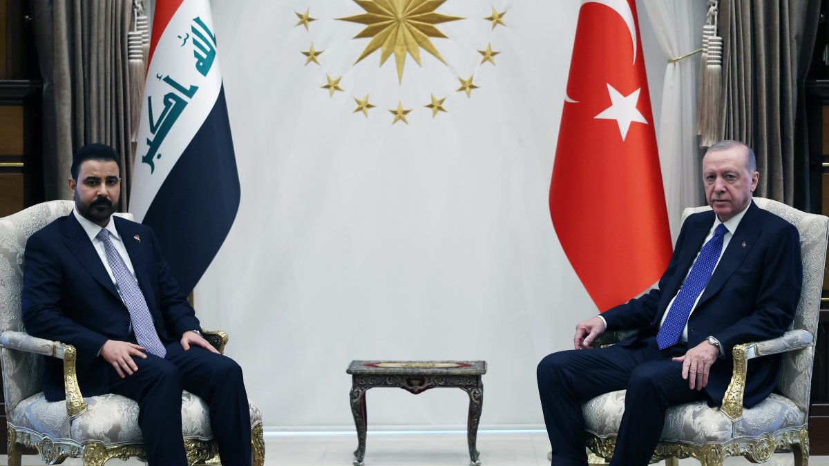 President Recep Tayyip Erdoğan meets Iraqi Prime Minister Ali al-Zaidi at the Presidential Complex in Ankara, July 28, 2026. (AA Photo)