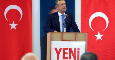 Özgür Özel, leader of the New Party, delivers a speech at the first meeting of the New Party’s Founding Council, Istanbul, Türkiye, July 24, 2026. (AA Photo)