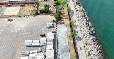 An aerial view shows the construction site of the Kadıköy Waterfront Mosque, Istanbul, Türkiye, June 10, 2026. (IHA Photo) 