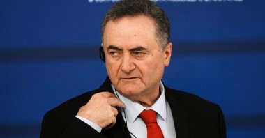 Israeli Defense Minister Israel Katz makes statements in Athens, Greece, Jan. 20, 2026. (AP Photo)