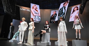Humanoid robots are displayed during the launch of the U1 humanoid robot produced by UWORLD, a brand under UBTECH Robotics, in Shenzhen, China's Guangdong province, June 30, 2026. (AFP Photo)